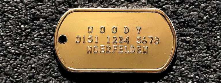 Hundemarke DogTag Messing (goldfarbig)