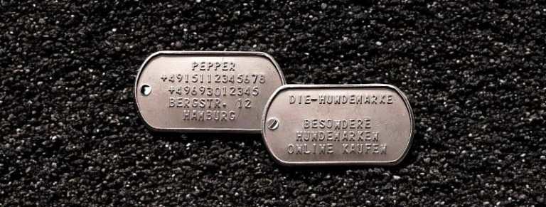 Hundemarke DogTag Edelstahl Paar (silberfarbig)