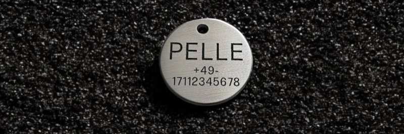 Hundemarke Edelstahl rund, 25 mm, beidseitig