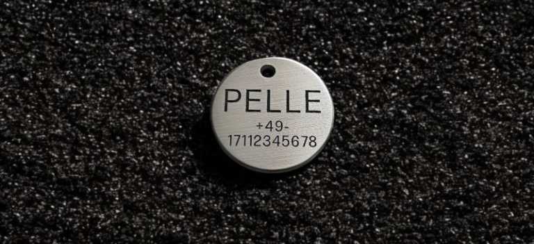 Hundemarke Edelstahl rund, 25 mm, beidseitig