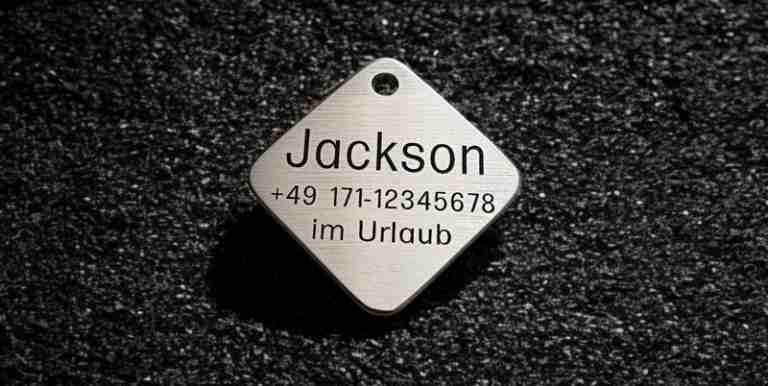 Hundemarke Edelstahl sonstige, Raute 38 mm, beidseitig