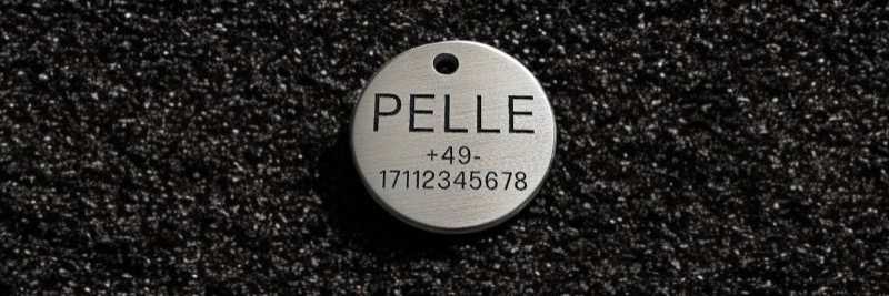 Hundemarke Edelstahl, rund 25 mm, einseitig