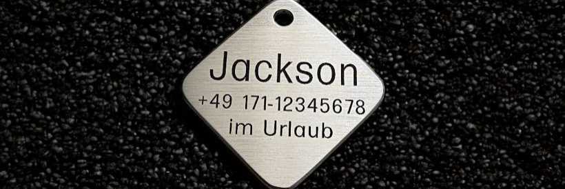 Hundemarke Edelstahl sonstige, Raute 38 mm, einseitig