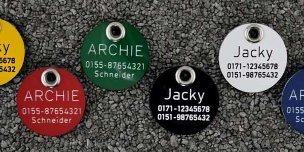 Hundemarken aus Acryl - Übersicht