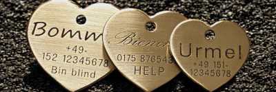 Messing Herz, 3 Größen ab 13,50 €.