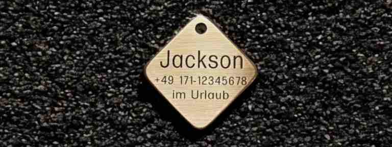 Hundemarke Messing sonstige, Raute 38 mm, einseitig