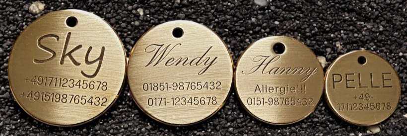 Messing rund, 4 Größen ab 13,50 €.