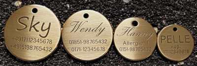 Messing rund, 4 Größen ab 13,50 €.