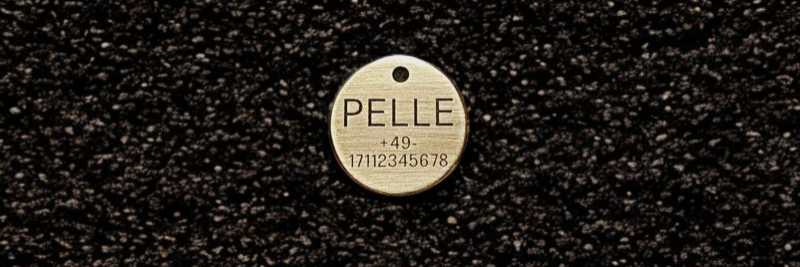 Hundemarke Messing rund, 25 mm, beidseitig