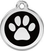 hundemarke reddingo pfote schwarz
